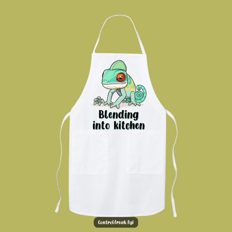 Funny Chameleon Pattern Apron - Chef's Gift for Creative Cooks
