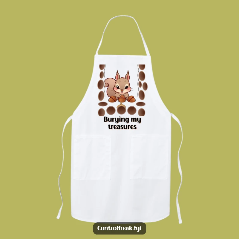 Funny Squirrel Acorn Chef Apron - Cooking Up Laughs in the Kitchen