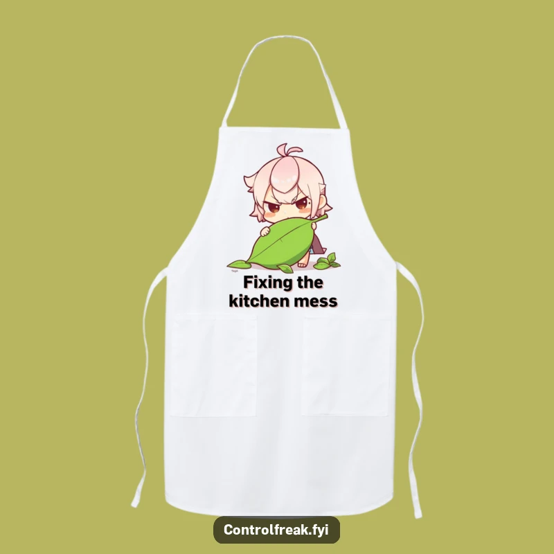 Funny Determined Leaf Straightener Apron: Garden with Purpose and Humor