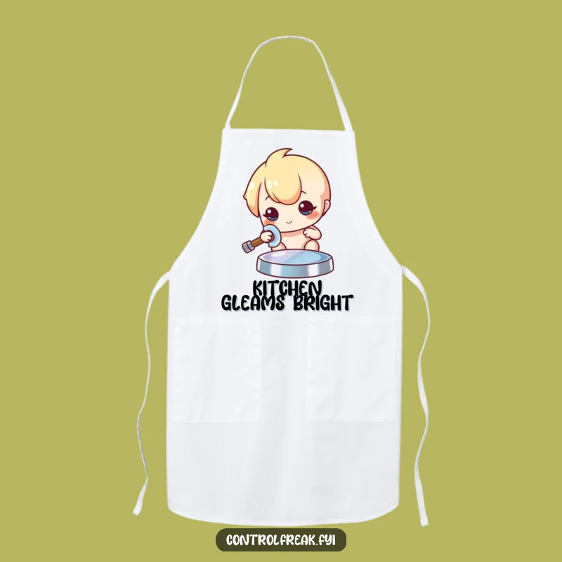 Funny Kawaii Polisher Apron: Meticulous Shine, Gleaming Protection, Chef's Funny Gift
