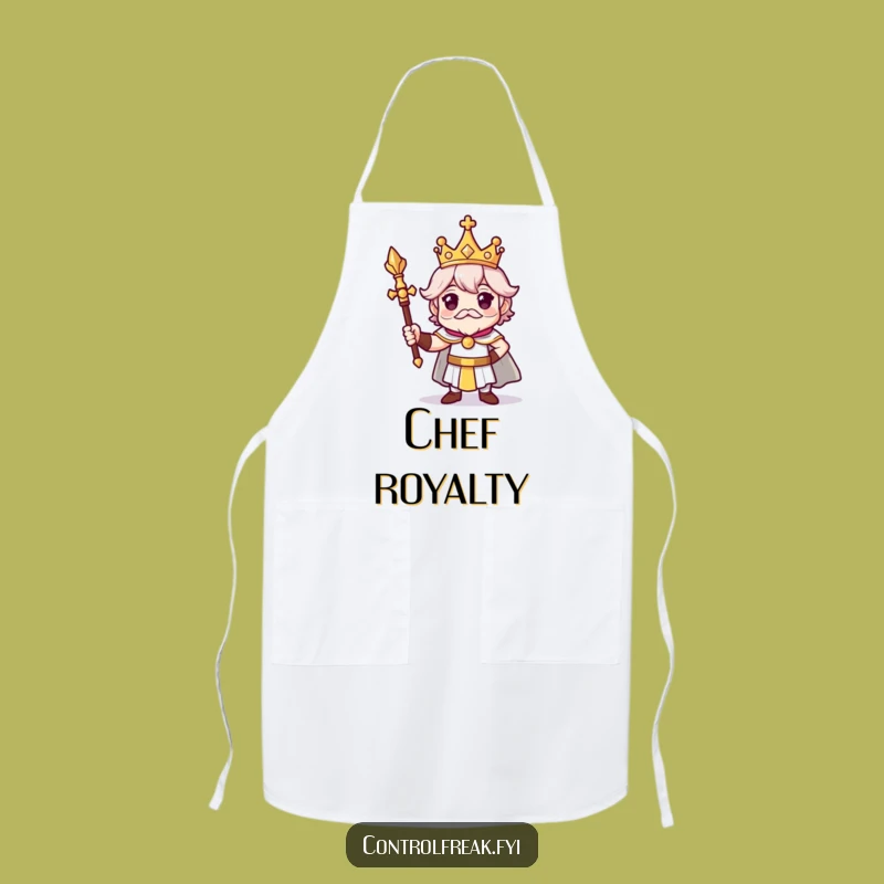 Funny Royal Apron: Chef's Regal Character Design, Perfect Funny Kitchen Gift