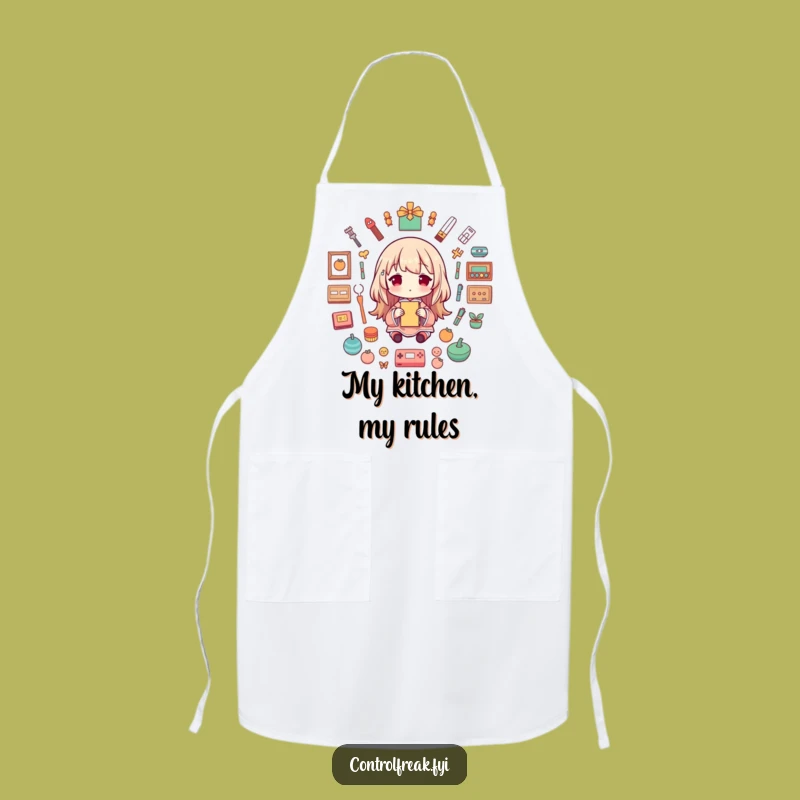 Funny Symmetrical Arranging Character Apron: Cook with Precision and Humor