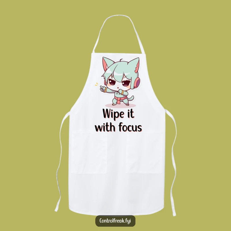 Funny Kitchen Apron: Exaggerated Concentration Character, Precision Cooking Gift