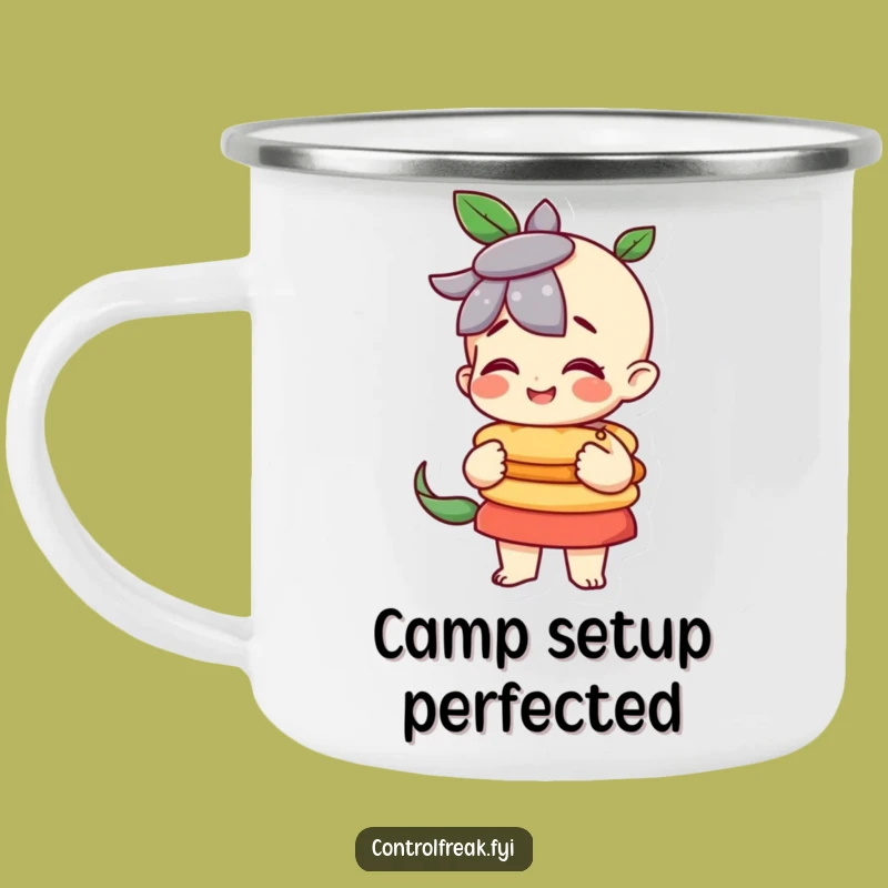 Funny Balanced Stack Master Camping Mug: Orderly Adventures Await