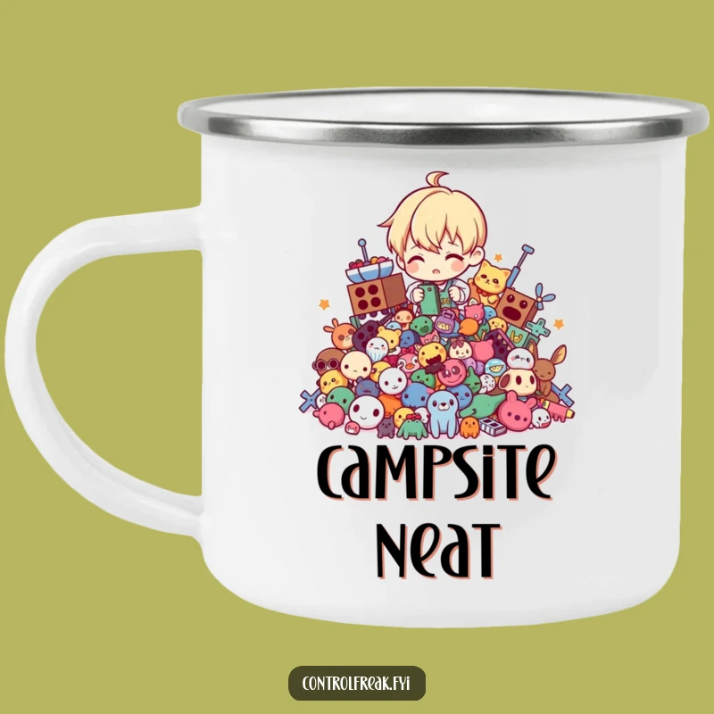 Funny 'Tidy Titan' Camping Mug: Durable Character Organizing Toys, Perfect Gift for Organized Adventures!