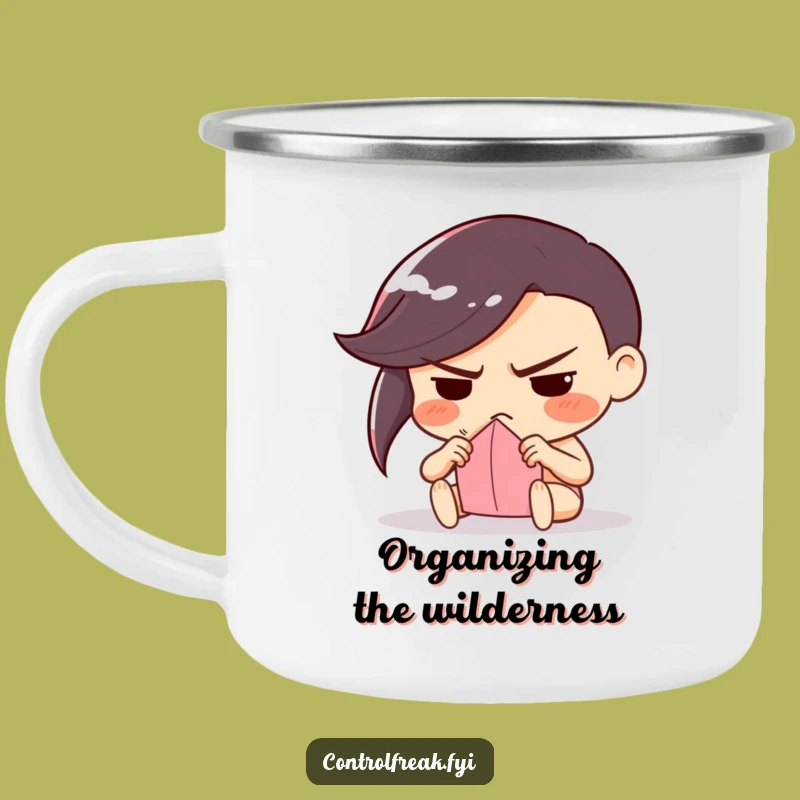 Funny Frowning Folder Camping Mug: Outdoor Craft Companion, Gift