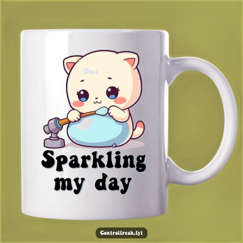 Funny Kawaii Polisher Mug - Shiny & Happy Vibes!