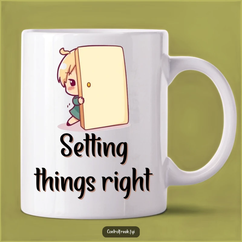 Funny Orderly Character Mug - Playful Correction Gift for Coffee Lovers