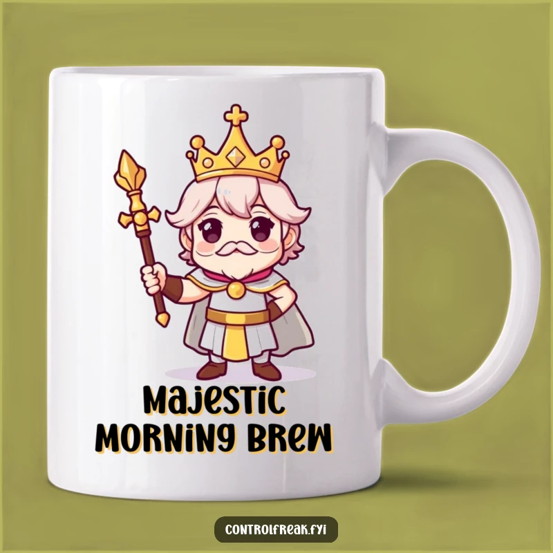 Funny Royal Character Mug: Regal Pose Design, Perfect Funny Gift for Kings & Queens