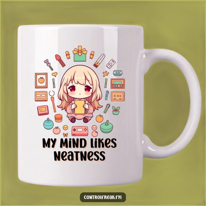 Funny Symmetrical Arranging Character Mug: The Perfect Humorous Gift for Order Lovers