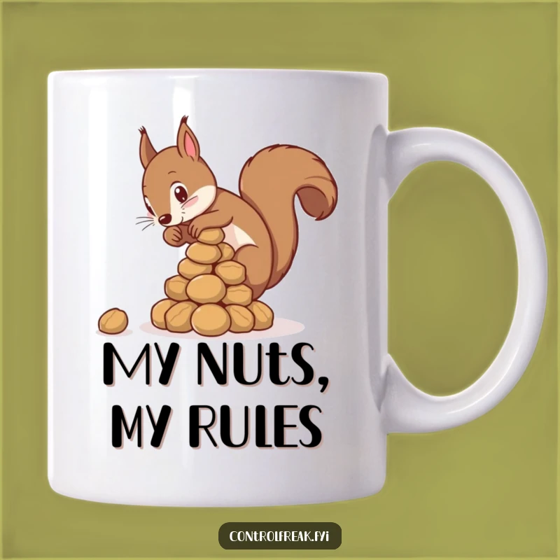 Funny Squirrel Pyramid Nut Stacker Mug - Perfect Gift for Organized Humor Lovers