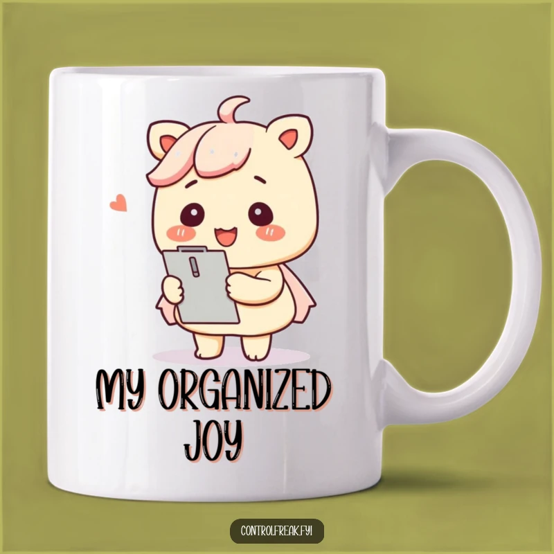 Funny Kawaii Organizer Mug - Smiling & Organized Gift!