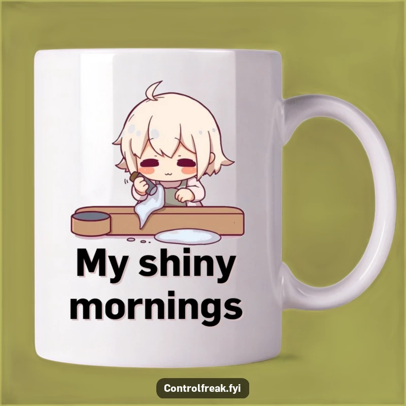 Funny Polishing Mug: Meticulous Shiner, Impossible Gleam Humor Gift