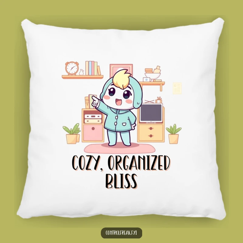 Funny Pillow: Organized Excitement - Cozy Funny Gift Accent
