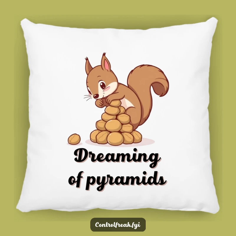 Comfy Funny Squirrel Pyramid Pillow - Cozy Gift for Whimsical and Organized Homes