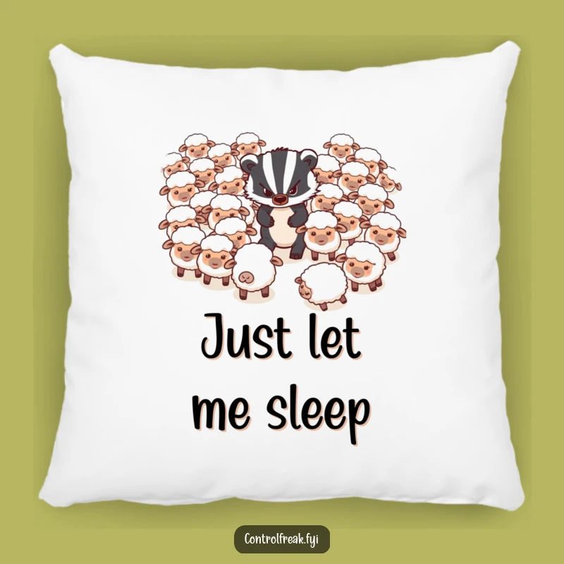 Funny Badger Sheep Pillow: Cuddle up with a Grumpy Herder