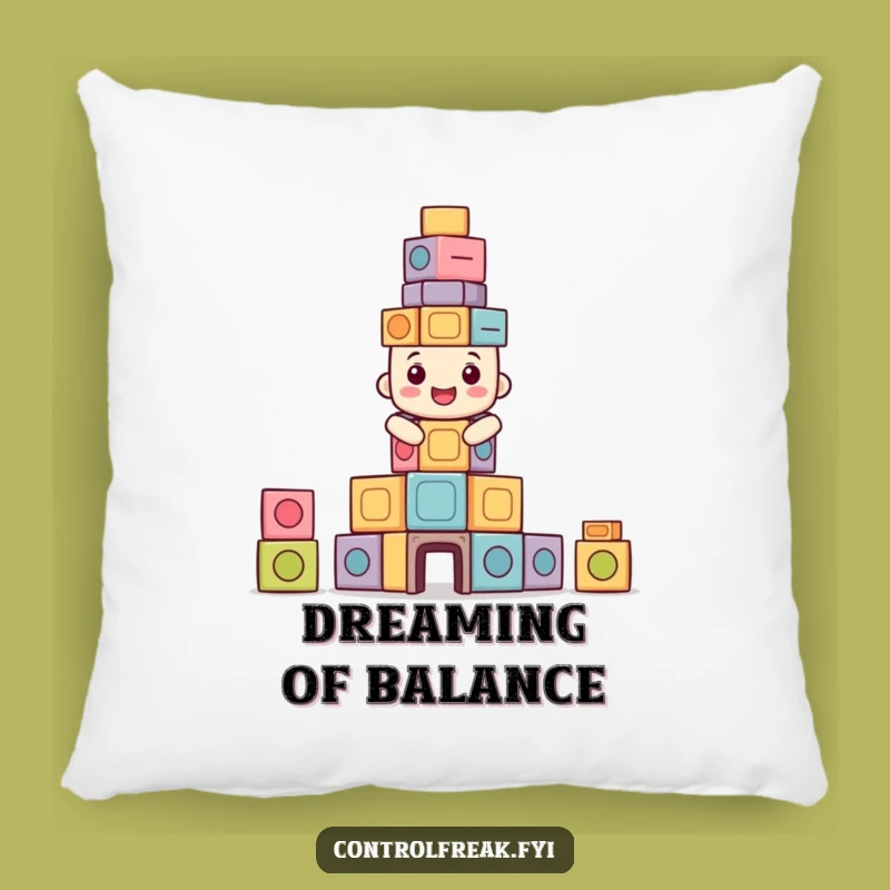 Funny Symmetrical Tower Pillow - Cozy Comfort & Balanced Design Gift