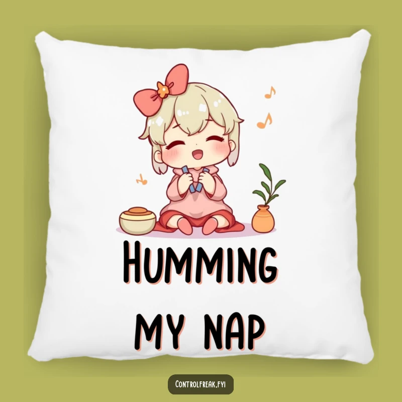 Funny Contented Cleaner Pillow: Snuggle Up with Calm Organization!