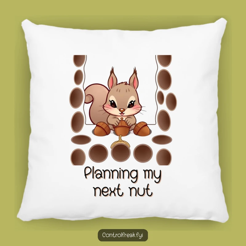 Funny Squirrel Acorn Comfort Pillow - Cozy and Hilarious Home Decor