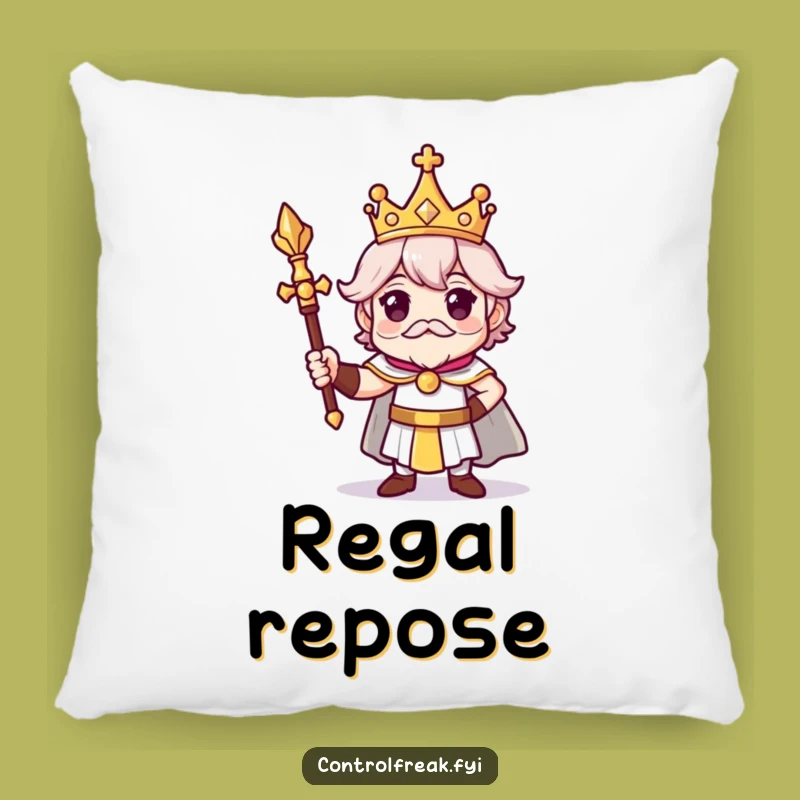 Funny Royal Pillow: Comfy & Regal Character Cushion, Perfect Funny Gift for Relaxation