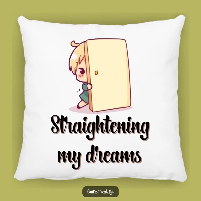 Funny Orderly Character Pillow - Cozy Playful Correction Comfort, Perfect Throw