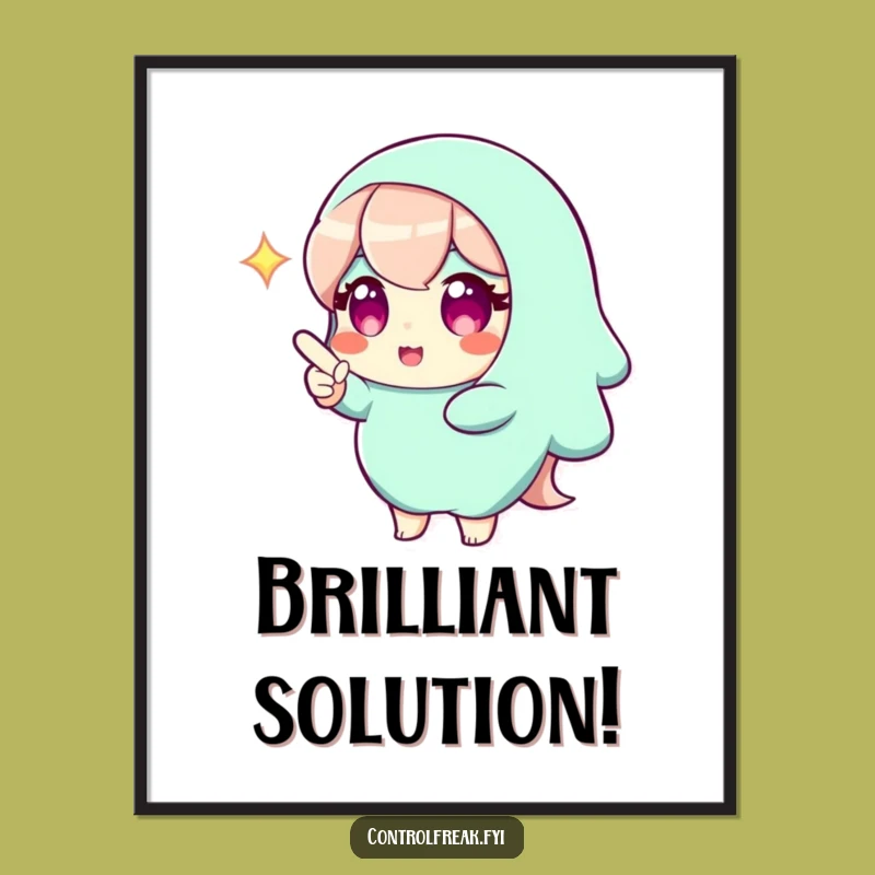 Funny Genius Solution Digital Art: Instant Brilliance for Your Walls!