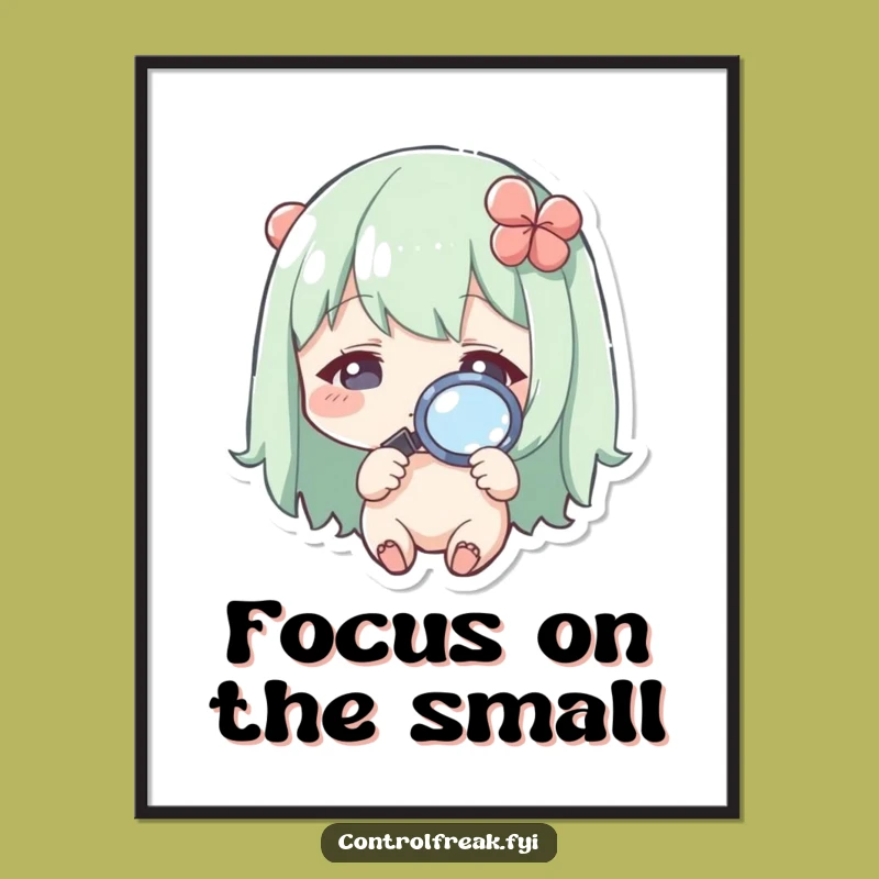 Funny Kawaii Magnifying Glass Art: Instant Decor for the Observant