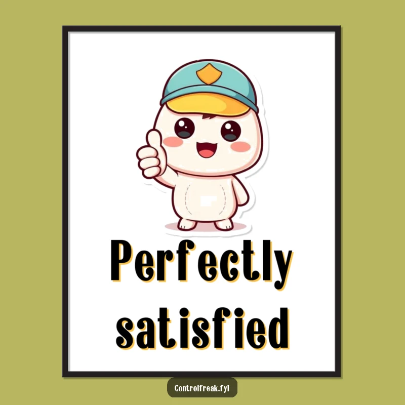 Funny Kawaii Order Seal Digital Art: Instant Decor Gift