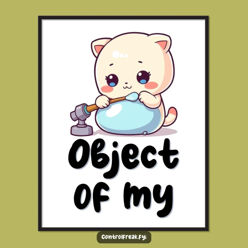 Instant Sparkle: Funny Kawaii Polisher Digital Print - Shiny!