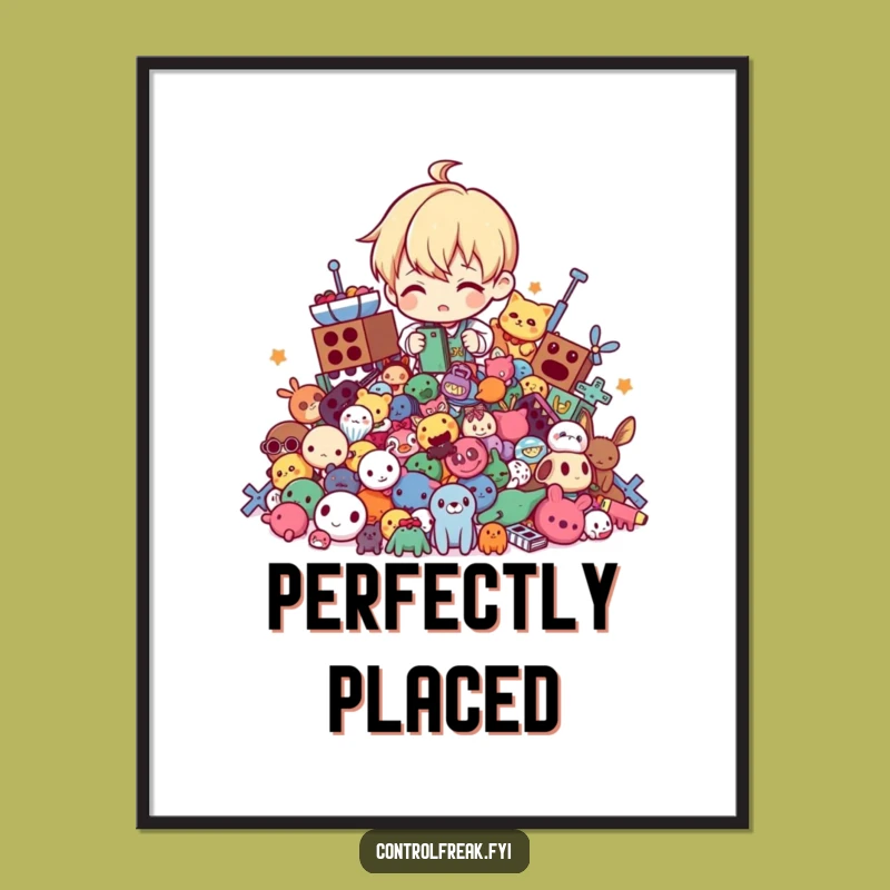 Funny 'Tidy Titan' Digital Art: Printable Character Organizing Toys, Perfect Gift for Instant Neatness!