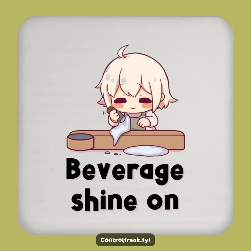 Funny Drink Coaster: Meticulous Polisher, Impossible Shine Decor Gift