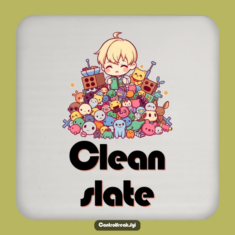 Funny 'Tidy Titan' Coaster: Chic Character Organizing Toys, Perfect Gift for Organized Table Protection!