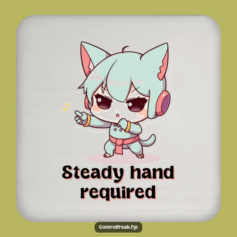 Funny Drink Coaster: Exaggerated Concentration Character, Precision Placement Humor Gift