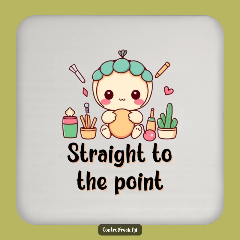 Funny Kawaii Coaster Set: Protect Surfaces with Perfect, Hilarious Straight Lines