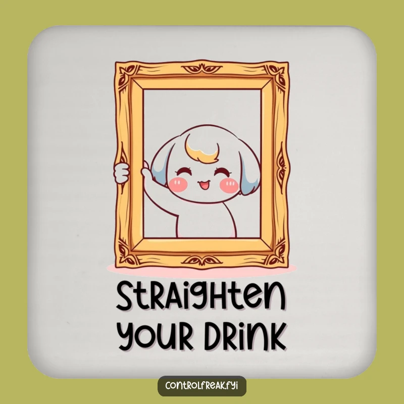 Funny Kawaii Decorator Coaster: Protect Surfaces with Perfect Alignment & Smiles!