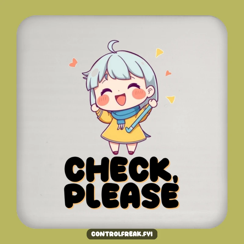 Funny 'List Master' Coaster: Chic Character Checking Off Goals, Perfect Gift for Organized Table Protection!