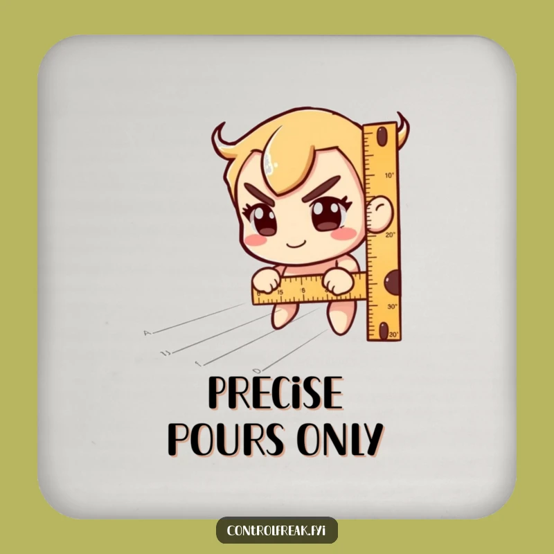 Funny Ruler Alignment Coaster: Hilarious Protection for Level Surfaces