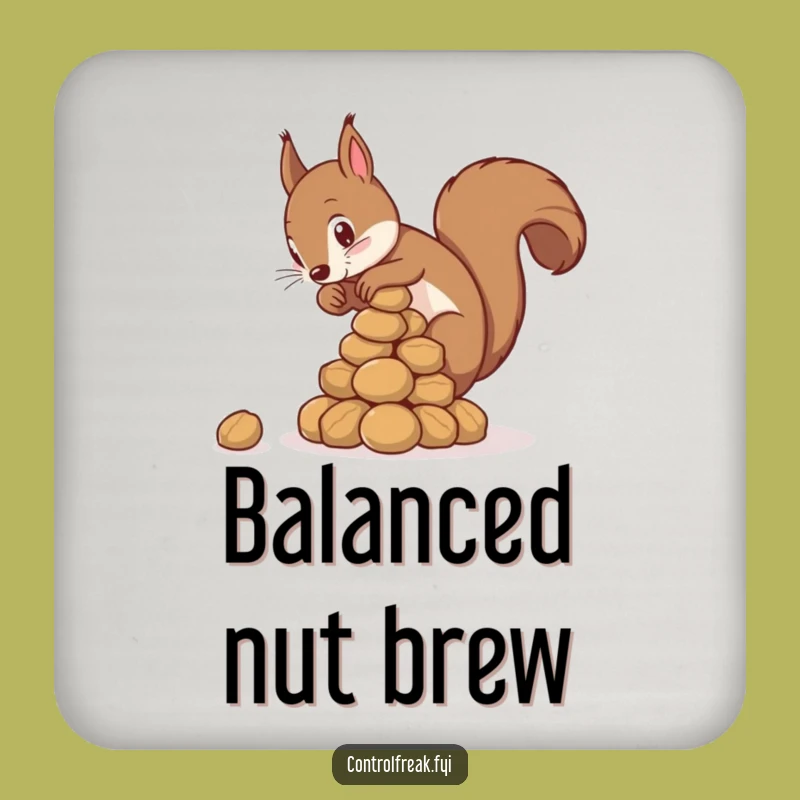 Funny Squirrel Pyramid Coaster Set - Gift for Organized Drinkers and Decor