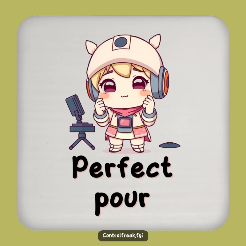 Funny Perfectionist Coaster: Smirking Character Design, Perfect Funny Gift