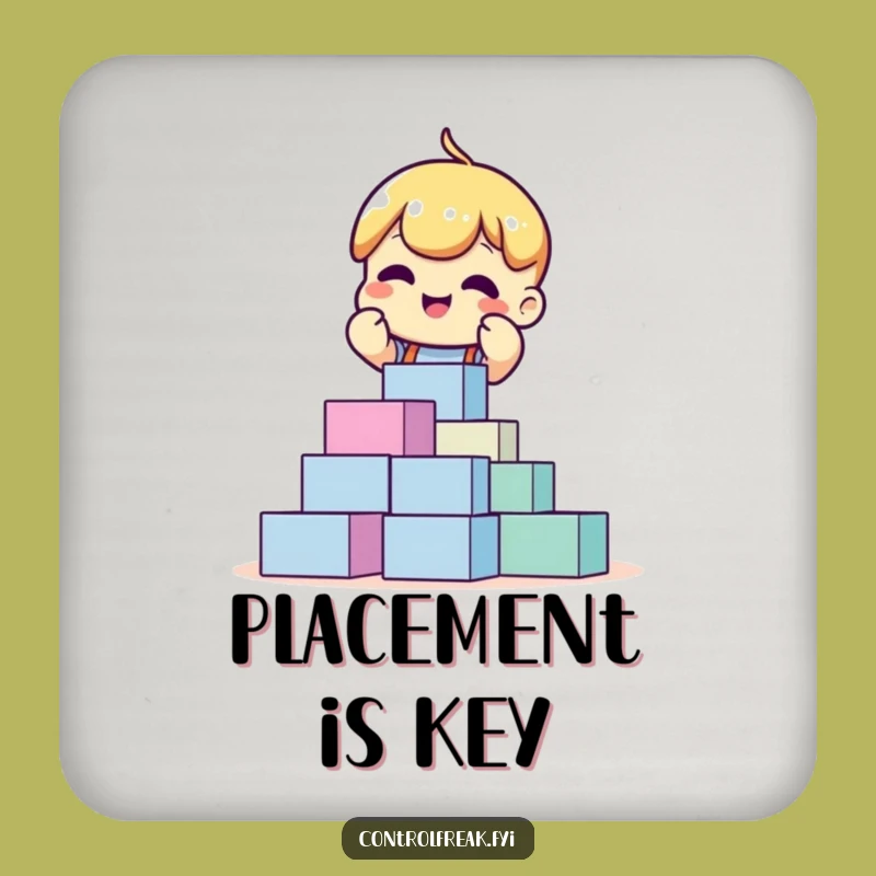 Funny Block Stacking Coaster: Orderly Drink Holder, Small Gift