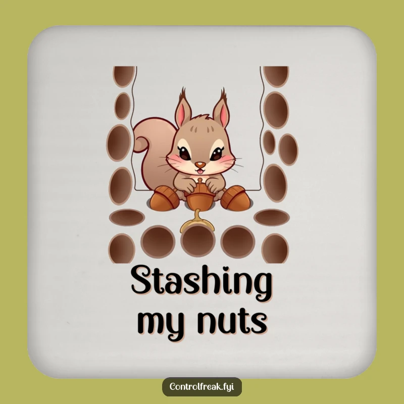 Funny Squirrel Acorn Coaster Set - Protect Surfaces with Humorous Style