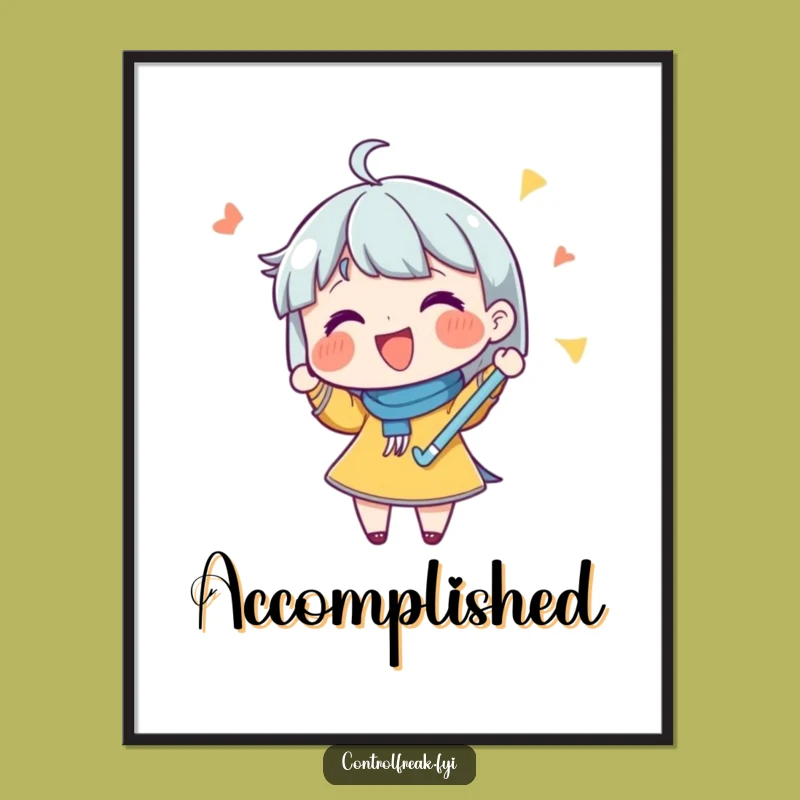 Funny 'List Master' Poster: Inspirational Character Checking Off Goals, Perfect Gift for Motivated Fun!