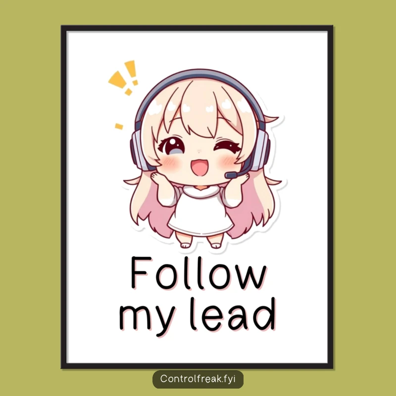 Funny Instruction Giver Poster - Enthusiastic Guide Art for Walls