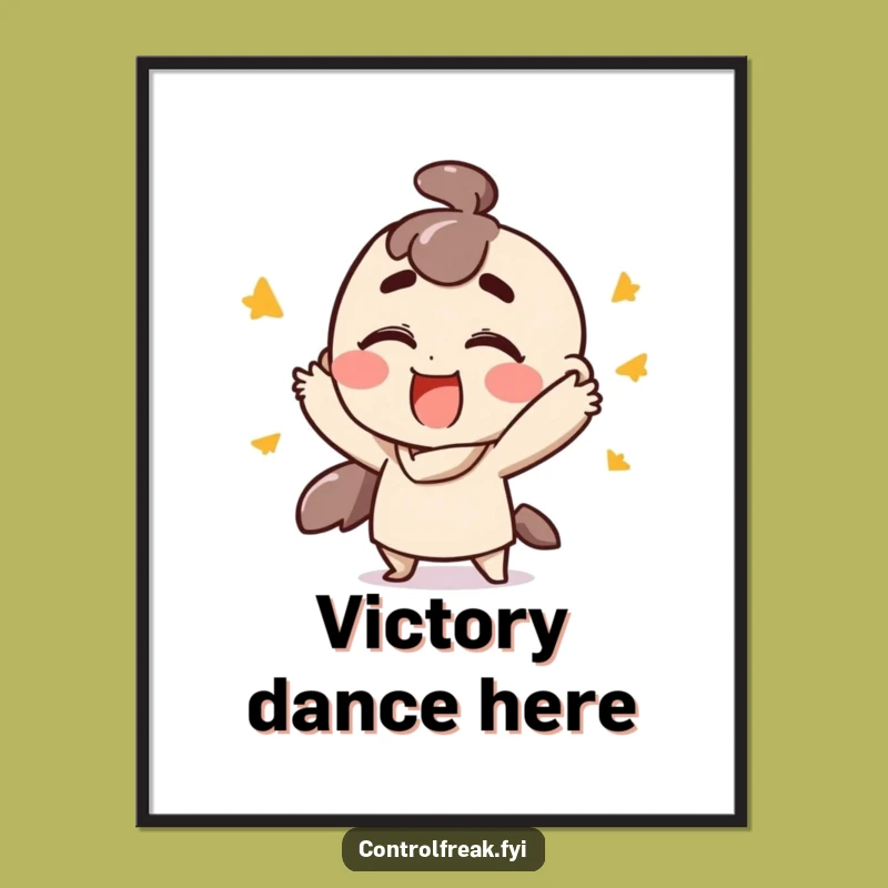 Funny Art Poster: Satisfied Gesturer, Joyful Execution Wall Art Gift