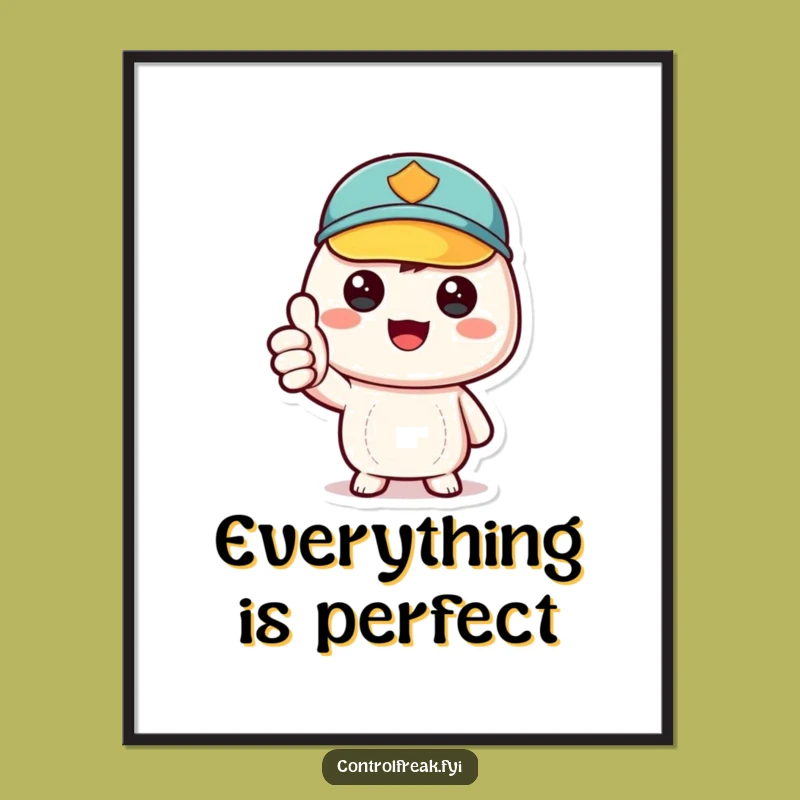 Funny Kawaii Order Award Poster: Humorous Art for Neat Spaces