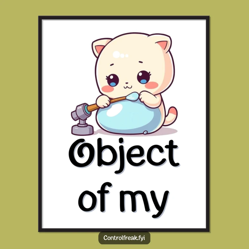 Funny Kawaii Polisher Poster - Shiny Detail Art!