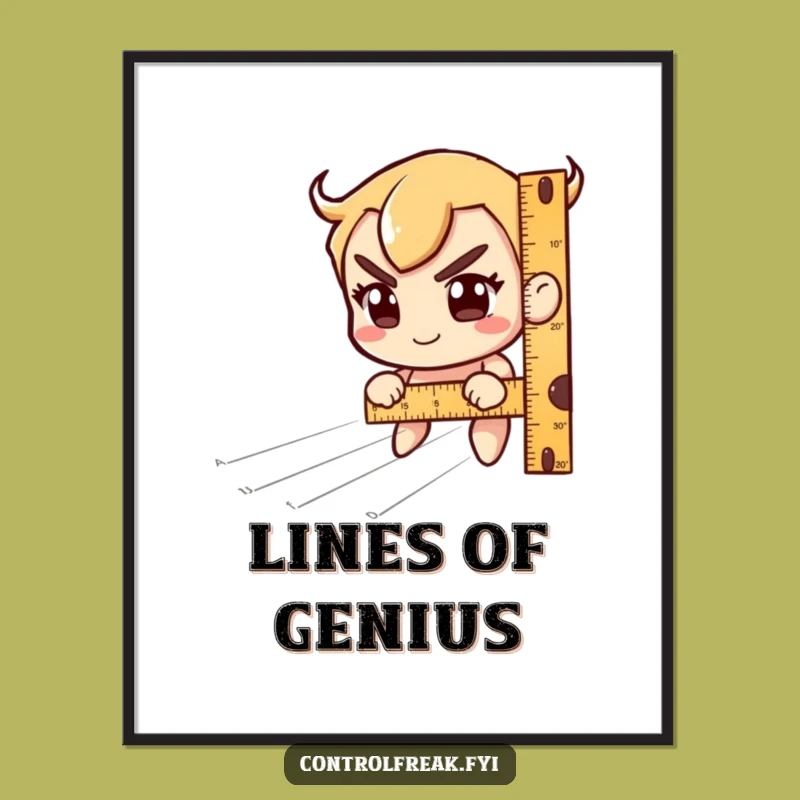 Funny Ruler Vision Poster: Hilarious Art for the Precisely Amused