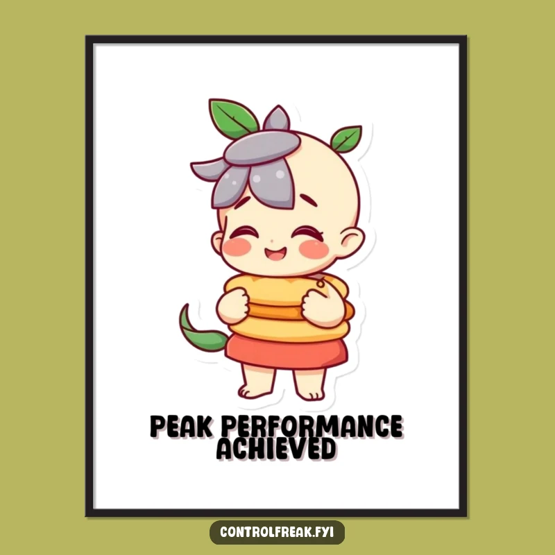 Funny Balanced Stack Master Poster: Display Perfect Order with Humor