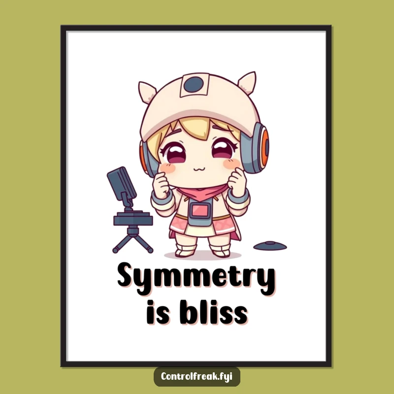 Funny Perfectionist Poster: Smirking Character Art, Perfect Humorous Wall Decor Gift