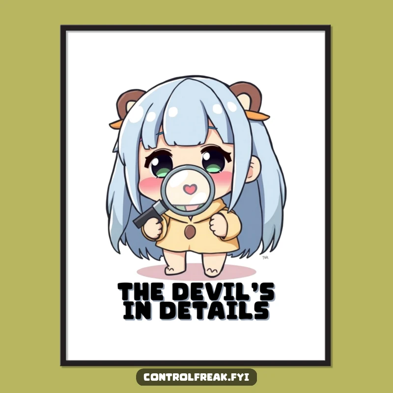 Funny Poster: Detail Detective - Witty Wall Art for the Inquisitive Mind